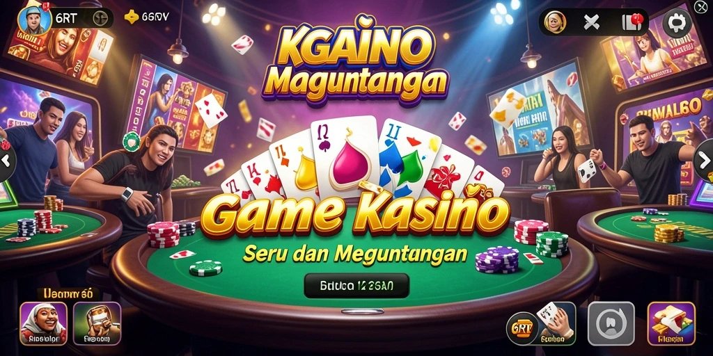 Tampilan utama permainan Kasino 6RT yang menarik dan interaktif.