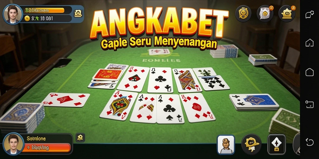 Tampilan gameplay menarik dari ANGKABET dengan suasana Gaple yang seru.