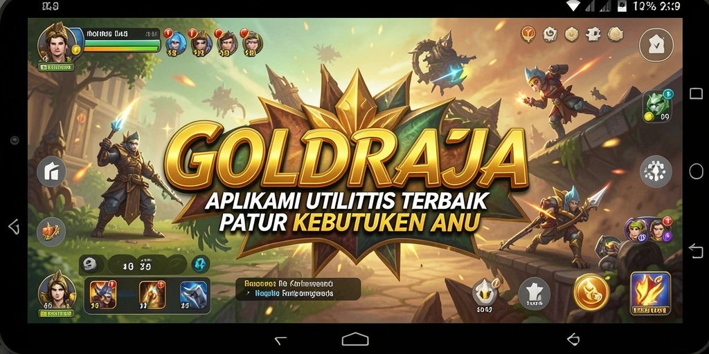 Tampilan utama GOLDRAJA yang intuitif dan mudah digunakan.