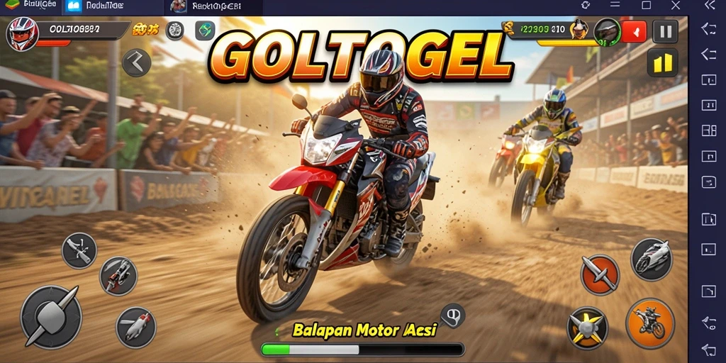 Tampilan seru dan mendebarkan dari gameplay GOLTOGEL.