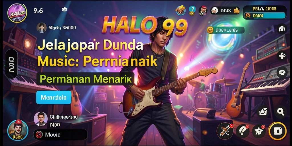 Tampilan gameplay <strong>HALO99</strong> yang seru dan interaktif saat bernyanyi.