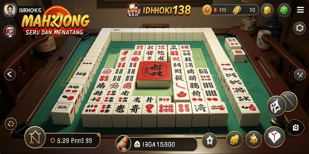 Screenshot menunjukkan gameplay seru Mahjong di IDRHOKI138.