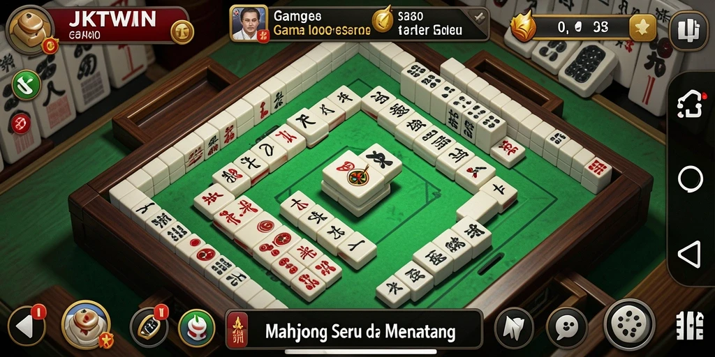 Tampilan gameplay JKTWIN dengan desain Mahjong yang menarik.