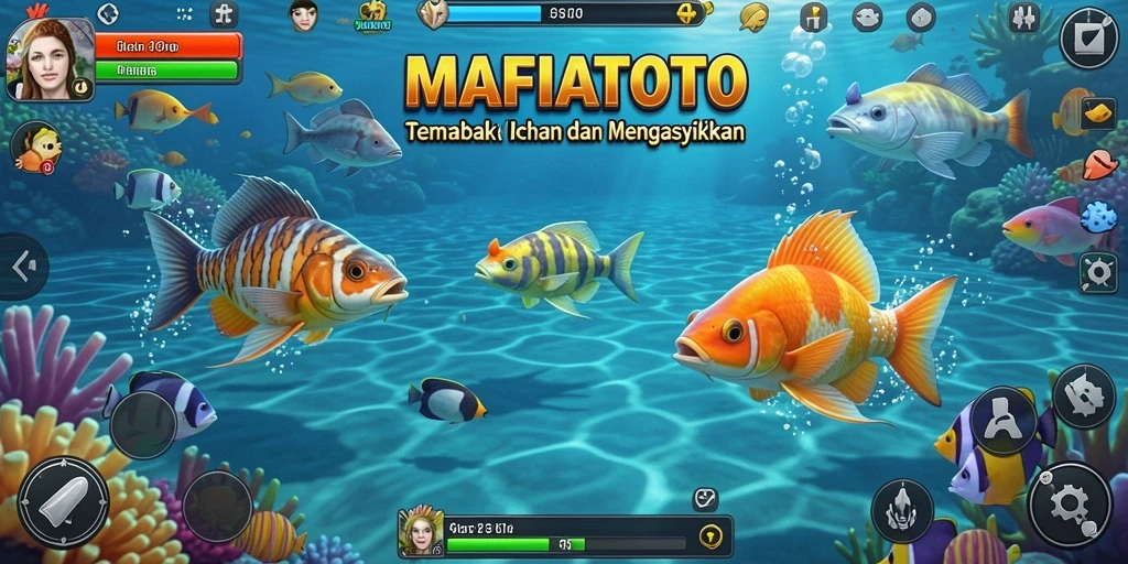 Tampilan gameplay seru MAFIATOTO saat menembak ikan.