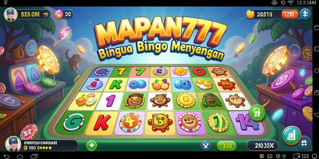 Gameplay seru dalam permainan Bingo MAPAN777 yang penuh warna.