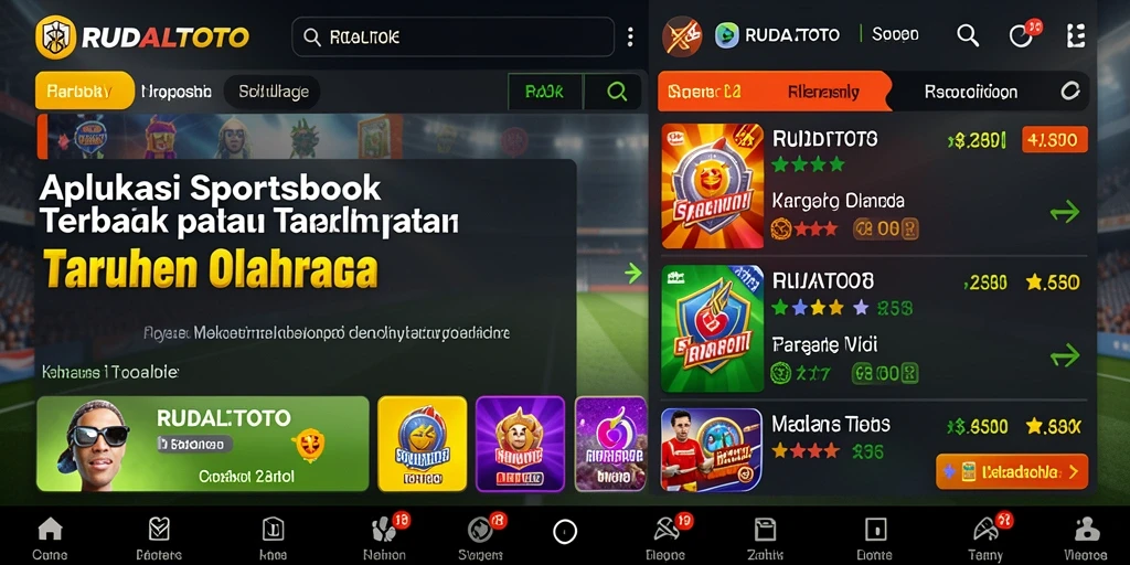 Screenshot RUDALTOTO menampilkan pengalaman taruhan olahraga yang seru.