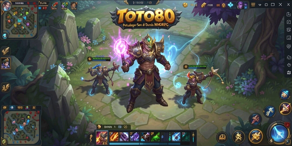 Tangkapan layar TOTO80 menampilkan aksi gameplay MMORPG yang mendebarkan.