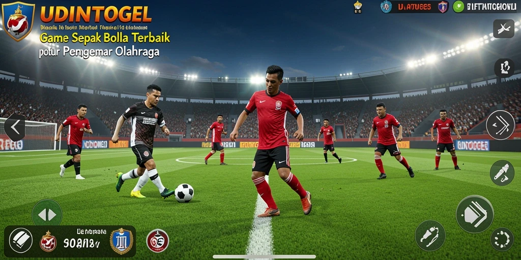 Tampilan gameplay <strong>UDINTOGEL</strong> yang menarik di lapangan sepak bola.