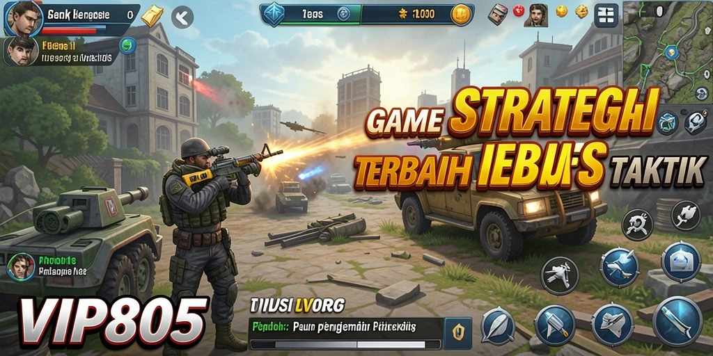 Tangkapan layar gameplay VIP805 menampilkan aksi strategi yang intens.